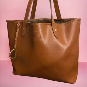 EUC Vintage Lauren Ralph Lauren Saffiano Leather Tote